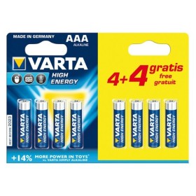 Alkaline Battery Varta CD4BKKD13-P AAA 1,5V High Energy (8 pcs) by Varta, Disposable Batteries - Ref: S0428690, Price: 5,01 €...