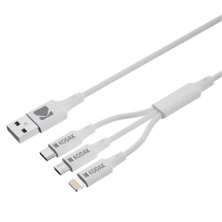 Cable USB Kodak Blanco Multicolor de Kodak, Cables USB - Ref: S0442003, Precio: 3,81 €, Descuento: %