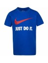 Camiseta de Manga Corta Infantil Nike Swoosh Azul | Tienda24 Tienda24.eu