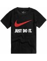 T shirt à manches courtes Enfant Nike Swoosh | Tienda24 Tienda24.eu