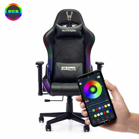 Chaise de jeu Woxter STINGER ELITE Noir RGB de Woxter, Chaises de jeu - Réf : S0449630, Prix : 178,26 €, Remise : %