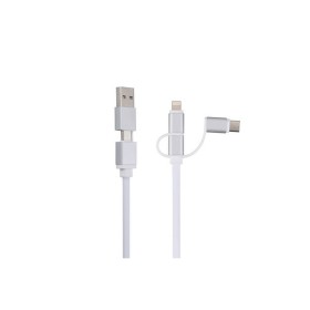 Cable USB-C a USB-C KSIX Blanco | Tienda24 - Global Online Shop Tienda24.eu