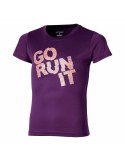 T shirt à manches courtes Enfant Asics Graphic Go Run It Pourpre | Tienda24 Tienda24.eu