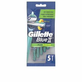 Einweg-Rasierklingen Gillette Blue II Plus Slalom 5 Stück von Gillette, Herren - Ref: S05112557, Preis: 5,22 €, Rabatt: %