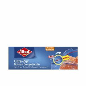 Set di Sacchetti Riutilizzabili Ermetici Albal Ultra-Zip Medio Freezer 20 Unità di Albal, Conservazione di alimenti - Rif: S0...