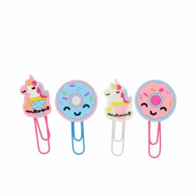 Clips Inca Bunt Einhorn Donut (4 Stück) von Inca, Klammern & Ringe - Ref: S05113579, Preis: 4,43 €, Rabatt: %