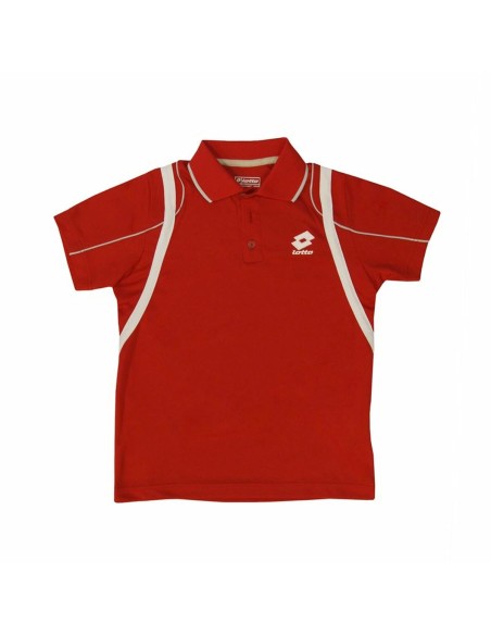 Children’s Short Sleeve Polo Shirt Lotto Attack PL Red | Tienda24 Tienda24.eu