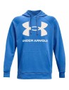 Men’s Hoodie Under Armour Rival Big Logo Blue | Tienda24 Tienda24.eu