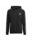 Sweat à capuche homme Adidas Essentials 3 Stripes Noir | Tienda24 Tienda24.eu