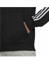 Sweat à capuche homme Adidas Essentials 3 Stripes Noir | Tienda24 Tienda24.eu