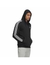 Sweat à capuche homme Adidas Essentials 3 Stripes Noir | Tienda24 Tienda24.eu