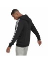 Sweat à capuche homme Adidas Essentials 3 Stripes Noir | Tienda24 Tienda24.eu