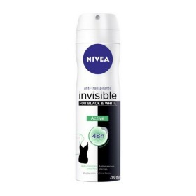 Deodorante Spray Black & White Invisible Active Nivea Black White Invisible Active (200 ml) 200 ml di Nivea, Deodoranti - Rif...