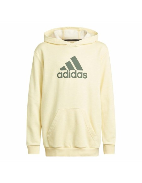 Unisex Hoodie Adidas Future Icons Badge of Sport Yellow | Tienda24 Tienda24.eu