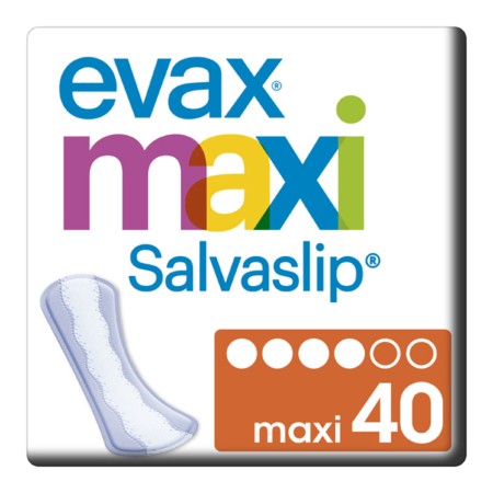 Salvaslip maxi Evax Slip (40 uds) de Evax, Protege slips - Ref: S0572973, Precio: 5,90 €, Descuento: %