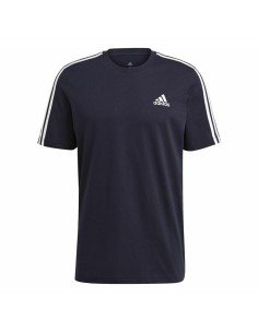 Maglia a Maniche Corte Uomo Essentials 3 bandas Adidas Legend Ink Azzurro Blu scuro da Adidas, Uomo - Ref: S6486719, Precio: ...