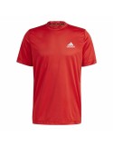 T-shirt à manches courtes homme Aeroready Designed To Move Adidas Designed To Move Rouge | Tienda24 Tienda24.eu