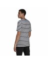 Camiseta de Manga Corta Hombre Essentials Stripey Adidas Embroidered Logo Negro | Tienda24 Tienda24.eu