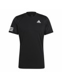 Camisola de Manga Curta Homem Adidas Club Tennis 3 Stripes Preto | Tienda24 Tienda24.eu