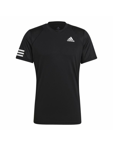 Herren Kurzarm-T-Shirt Adidas Club Tennis 3 Stripes Schwarz | Tienda24 Tienda24.eu