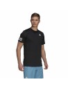 Herren Kurzarm-T-Shirt Adidas Club Tennis 3 Stripes Schwarz | Tienda24 Tienda24.eu