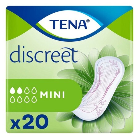 Compresses pour Incontinence Tena Discreet Mini 20 Unités de Tena, Serviettes pour pertes urinaires - Réf : S0582201, Prix : ...