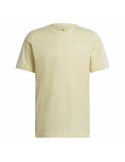 Men’s Short Sleeve T-Shirt Adidas Essentials 3 Bandas Yellow | Tienda24 Tienda24.eu