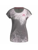 Camiseta de Manga Corta Mujer Adidas Gris oscuro | Tienda24 Tienda24.eu