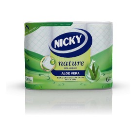 Papel Higiénico Nature Aloe Vera Nicky Nature Aloe Vera (6 uds) de Nicky, Papel higiénico - Ref: S0585891, Preço: 11,60 €, De...