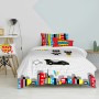 Parure de couette HappyFriday Mr Fox Bat Multicouleur Lit 1 persone 2 Pièces | Tienda24 - Global Online Shop Tienda24.eu