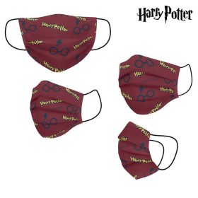 Máscara Higiénica em Tecido Reutilizável Harry Potter Infantil Vermelho de Harry Potter, Descartáveis - Ref: S0724963, Preço:...