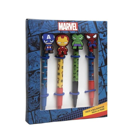 Conjunto de Canetas Marvel 4 Peças Multicolor de Marvel, Canetas esferográficas retráteis - Ref: S0734698, Preço: 7,37 €, Des...