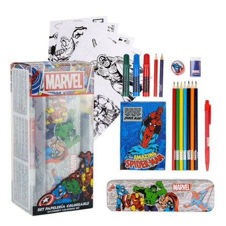 Kit fourniture scolaire Marvel 16 Pièces Rouge de Marvel, Kits de fournitures scolaires - Réf : S0737646, Prix : 8,13 €, Remi...