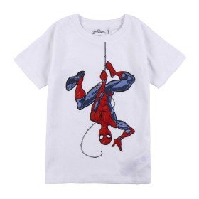 Maglia a Maniche Corte per Bambini Spider-Man Bianco di Spider-Man, T-shirt - Rif: S0738539, Prezzo: 10,73 €, Sconto: %