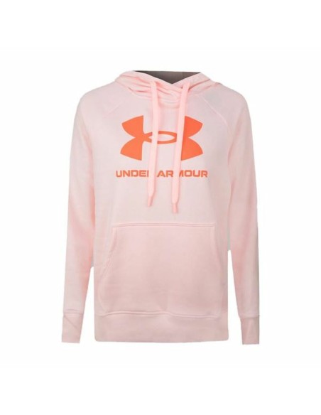 Sudadera con Capucha Mujer Under Armour Rival Fleece Rosa | Tienda24 Tienda24.eu