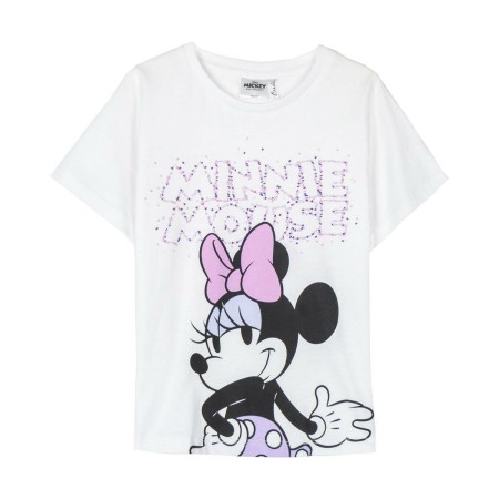 T shirt à manches courtes Enfant Minnie Mouse Blanc de Minnie Mouse, T-shirts - Réf : S0739555, Prix : 10,73 €, Remise : %