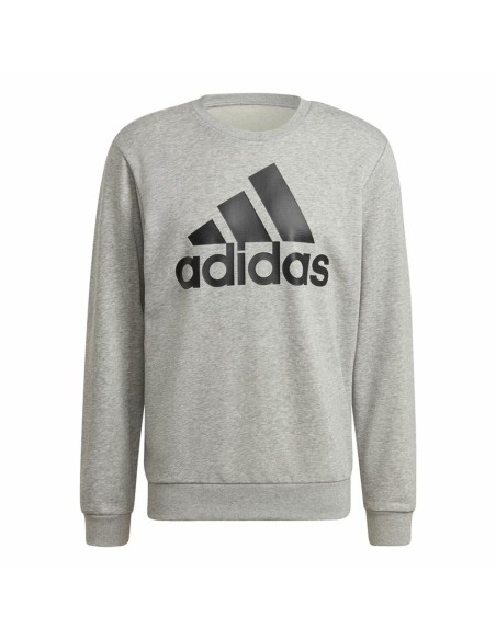 Sudadera sin Capucha Hombre Adidas Essential Big Logo Gris | Tienda24 Tienda24.eu