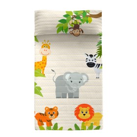 Bedspread (quilt) HappyFriday Mr Fox Multicolour 180 x 260 cm animals by HappyFriday, Patchwork Quilts & Coverlets - Ref: D16...