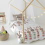 Duvet cover set HappyFriday Moshi Moshi Rabbit Family Multicolour Single 2 Pieces by HappyFriday, Quilts and quilt covers - R...