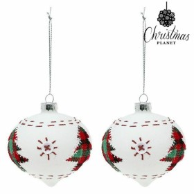 Bolas de Navidad 8 cm (2 uds) Cristal Blanco de BigBuy Christmas, Navidad - Ref: S1107273, Precio: 5,74 €, Descuento: %