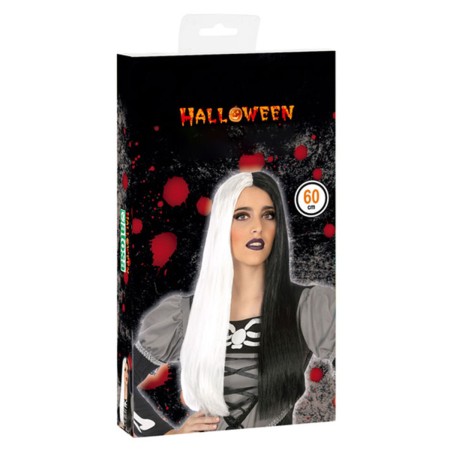 Peluca para Halloween Negro Blanco de BigBuy Carnival, Pelucas y postizos - Ref: S1122360, Precio: 7,91 €, Descuento: %