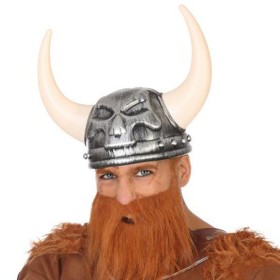 Capacete Viking 56514 Prateado Viking Homem de BigBuy Carnival, Disfarces com acessórios - Ref: S1122726, Preço: 5,67 €, Desc...