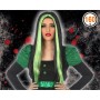 Perruque pour Halloween 118189 (60 cm) Blanc Noir Vert de BigBuy Carnival, Perruques et postiches - Réf : S1125082, Prix : 0,...