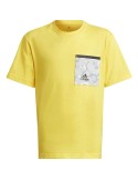 Camiseta de Manga Corta Infantil Adidas Future Pocket Amarillo | Tienda24 Tienda24.eu