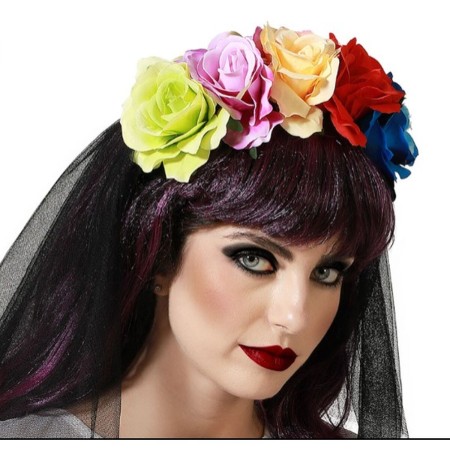 Diadema Fiori Halloween di BigBuy Carnival, Kit di travestimento - Rif: S1132736, Prezzo: 4,55 €, Sconto: %