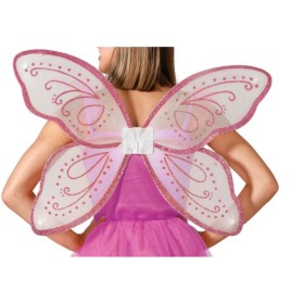 Asas Borboleta Cor de Rosa de BigBuy Carnival, Capas e abas - Ref: S1134128, Preço: 4,04 €, Desconto: %