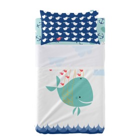 Jeu de draps HappyFriday Moshi Moshi Whale Multicouleur Lit de bébé 2 Pièces de HappyFriday, Draps et taies d'oreiller - Réf ...