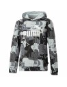 Sudadera con Capucha Niño Puma Essentials+ Street Art Negro Gris | Tienda24 Tienda24.eu