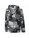 Polar com Capuz Criança Puma Essentials+ Street Art Preto Cinzento | Tienda24 Tienda24.eu