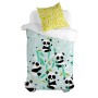 Parure de couette HappyFriday Moshi Moshi Panda Garden Blue Bleu Lit 1 persone 2 Pièces | Tienda24 - Global Online Shop Tienda24.eu